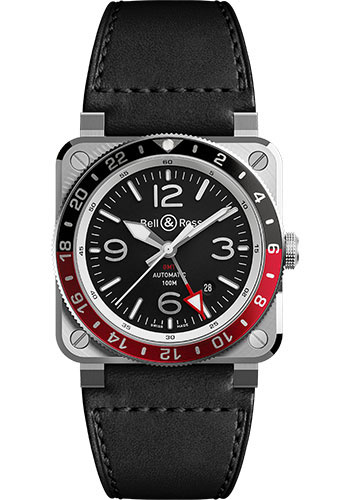 Bell & Ross Watches - BR 03-93 GMT - Style No: BR0393-BL-ST/SCA