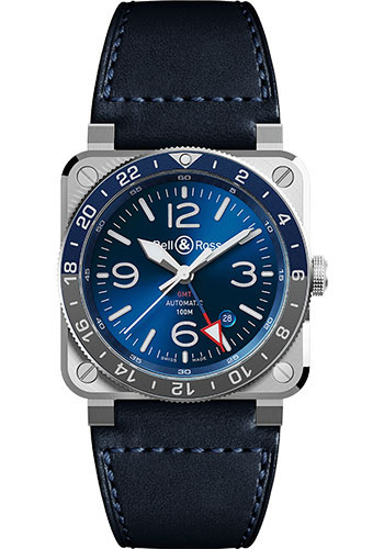 Bell & Ross Watches - BR 03-93 GMT - Style No: BR0393-BLU-ST/SCA
