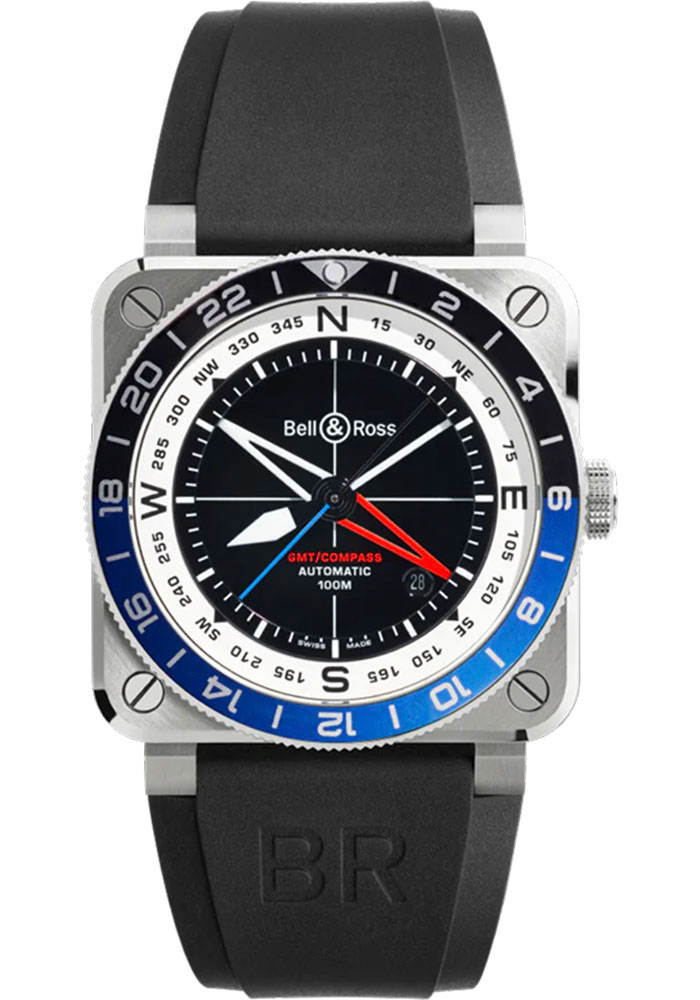 Bell & Ross Watches - BR 03-93 GMT - Style No: BR0393-COM-ST/SRB