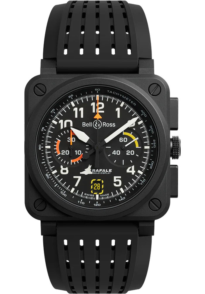 Bell & Ross Watches - BR 03-94 Chronograph Rafale Solo - Style No: BR0394-RSD-CE/SRB
