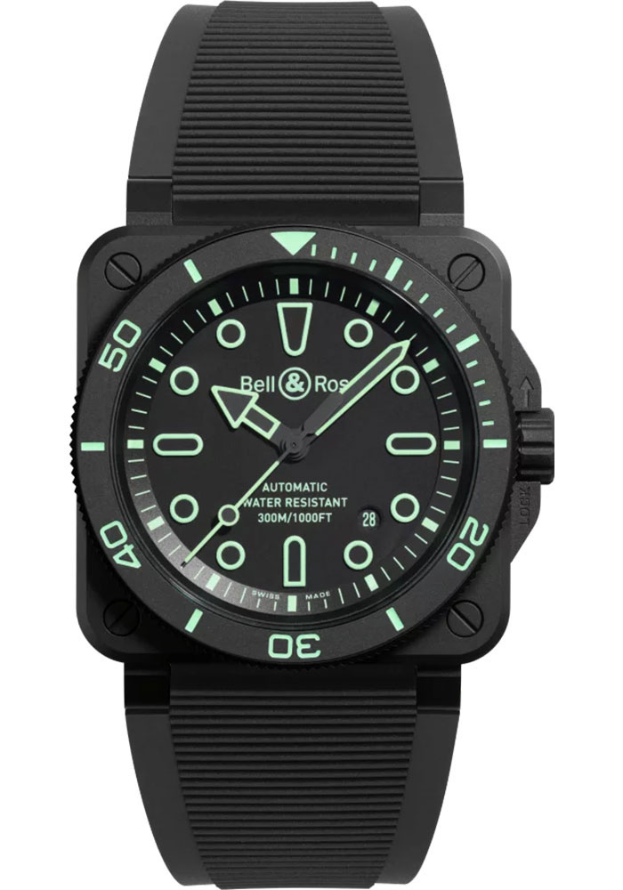 Bell & Ross Watches - BR 03A Diver Ceramic - Style No: BR03A-D-OL-CE/SRB