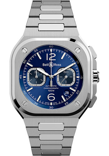 Bell & Ross Watches - BR 05 Chrono Blue Steel - Style No: BR05C-BU-ST/SST