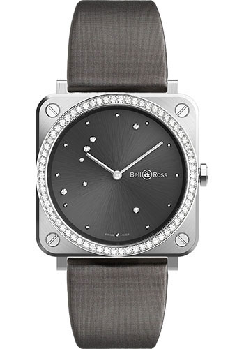 Bell & Ross Watches - BR-S Quartz Grey Diamond Eagle - Style No: BRS-ERU-ST-LGD/SCA