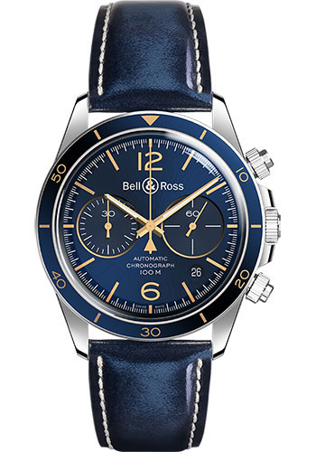 Bell & Ross Watches - BR V2-94 Aeronavale - Style No: BRV294-BU-G-ST/SCA