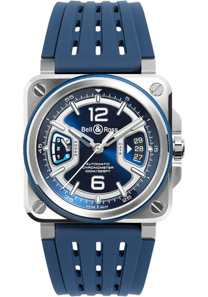 Bell & Ross Watches - BR-X3 Blue Steel - Style No: BRX3R-BLU-ST/SRB