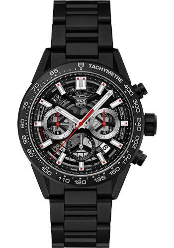 Tag Heuer Watches - Carrera Automatic Chronograph 43 mm - Sapphire - Black PVD Coated Steel - Bracelet - Style No: CBG2090.BH0661
