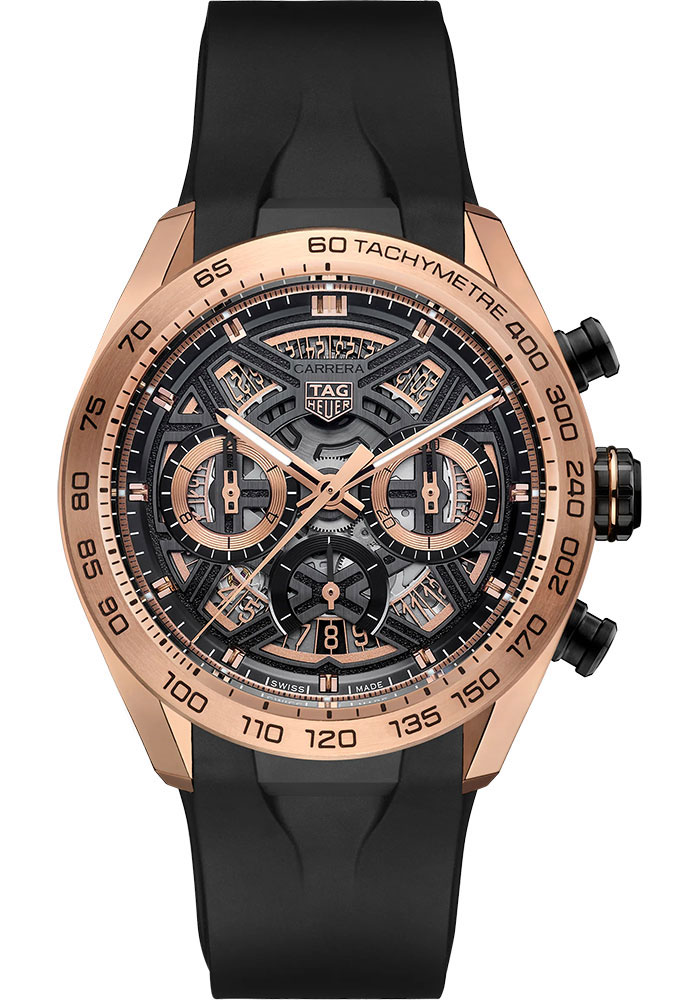 Tag Heuer Watches - Carrera Chronograph Extreme Sport Automatic 44 mm - Rose Gold and Titanium - Rubber Strap - Style No: CBU2051.FT6273