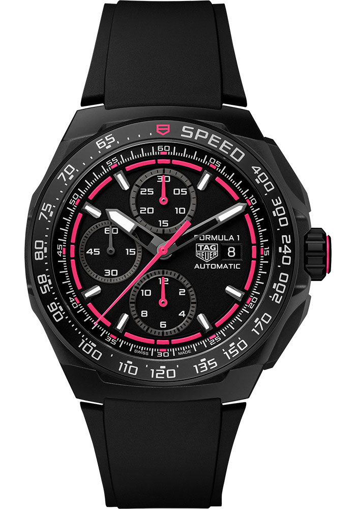 Tag Heuer Watches - Formula 1 Chronograph Automatic 44 mm - Titanium Black DLC - Rubber Strap - Style No: CBZ2087.FT8107