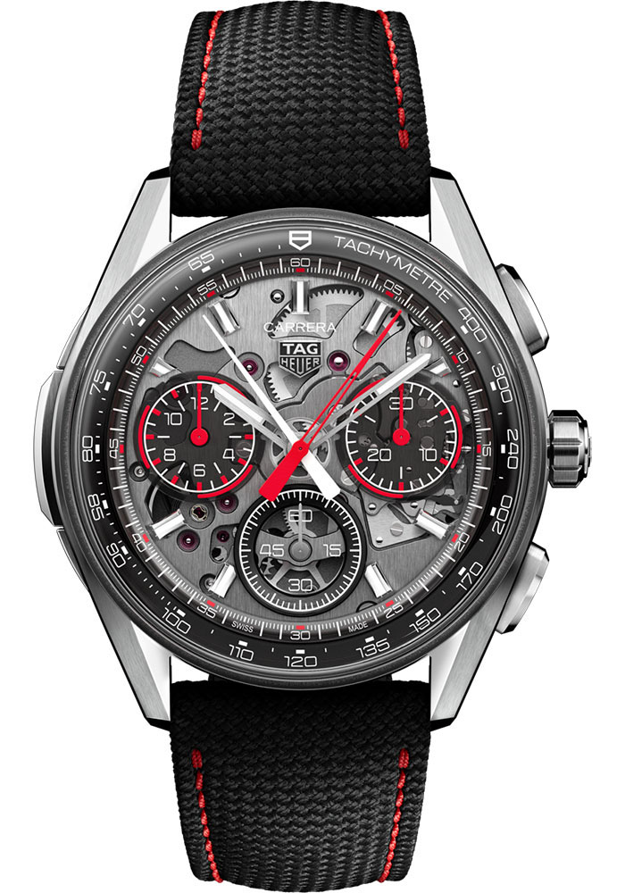 Tag Heuer Watches - Carrera Split-Seconds Chronograph Automatic 42 mm - Titanium - Rubber And Leather Strap - Style No: CDD2180.FT8120