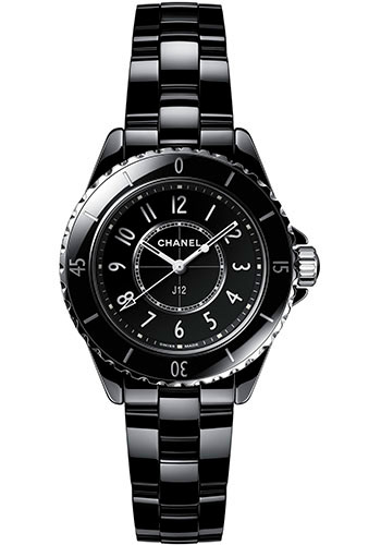 Chanel J12 Quartz Watch - 33mm Black Ceramic And Steel Case - Black Dial -  Black Ceramic Bracelet - H5695