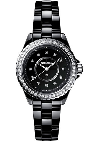J12 quartz watch Chanel Black in Other - 35686784