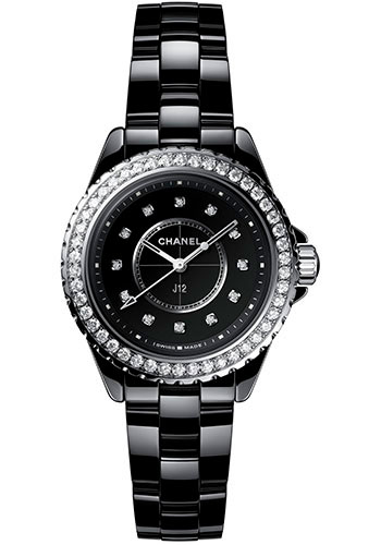 J12 quartz ceramic watch Chanel Black in Ceramic - 38732003