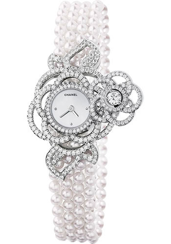 Chanel Camellia Sapphire Diamond White Gold Bracelet – Opulent Jewelers