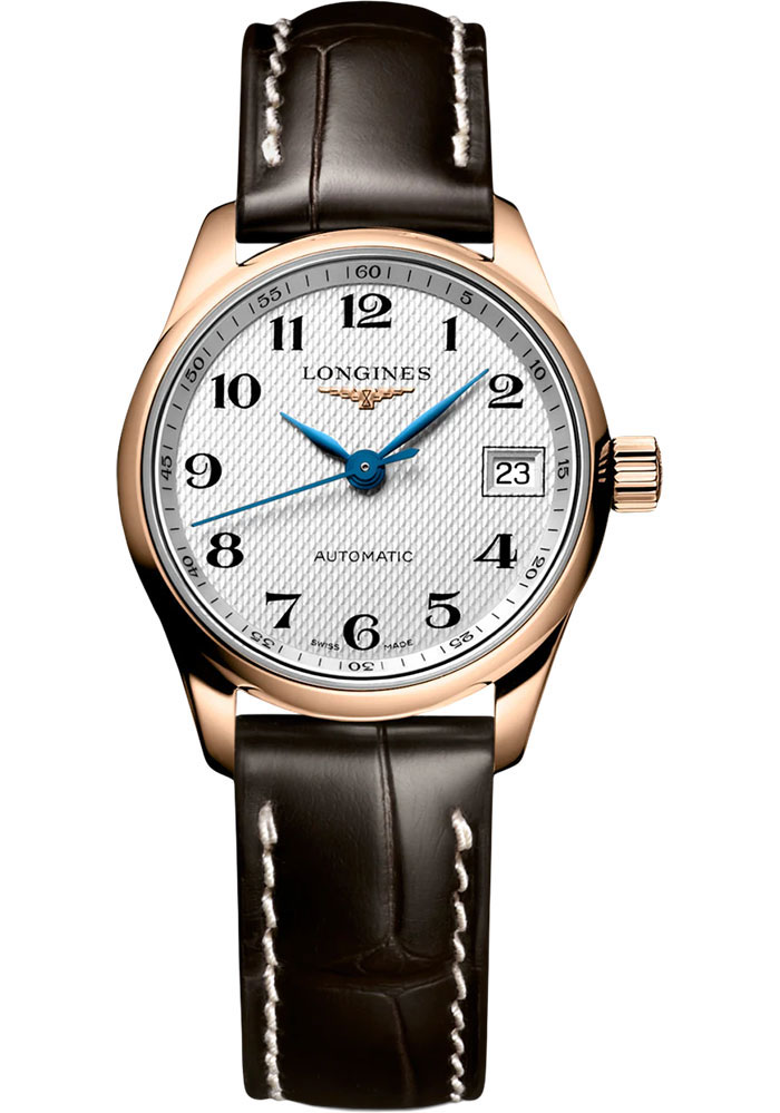 Longines Watches - Master Collection 25.5 mm - Automatic - Pink Gold - Alligator Strap - Style No: L2.128.8.78.3