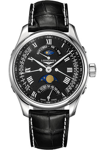 Longines Watches - Master Collection 44 mm - Retrograde Annual Calendar- Steel - Alligator Strap - Style No: L2.739.4.51.7