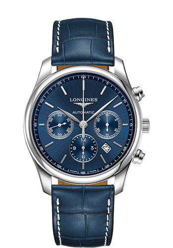 Longines Watches - Master Collection 42 mm - Chronograph - Steel - Alligator Strap - Style No: L2.759.4.92.0