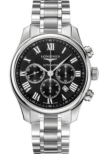 Longines Watches - Master Collection 44 mm - Chronograph - Steel - Bracelet - Style No: L2.859.4.51.6