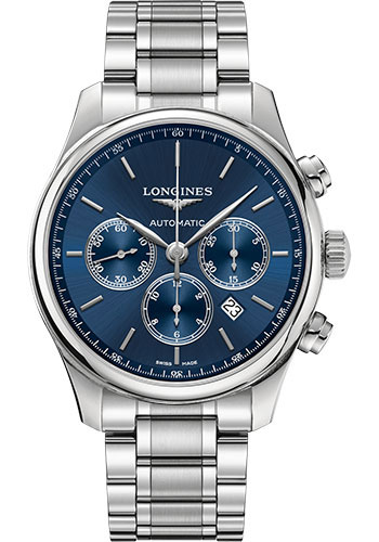 Longines Watches - Master Collection 44 mm - Chronograph - Steel - Bracelet - Style No: L2.859.4.92.6