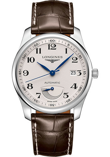 Longines Watches - Master Collection 40 mm - Power Reserve - Steel - Alligator Strap - Style No: L2.908.4.78.3