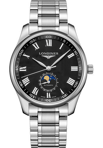 Longines Watches - Master Collection 42 mm - Moon Phase - Steel - Bracelet - Style No: L2.919.4.51.6
