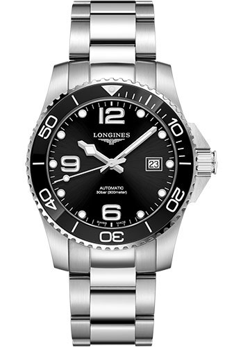 Longines Watches - HydroConquest 41 mm - Automatic - Steel And Ceramic - Bracelet - Style No: L3.781.4.56.6