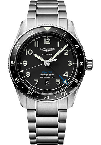 Longines Watches - Spirit Zulu Time 42 mm - Bracelet - Style No: L3.812.4.53.6