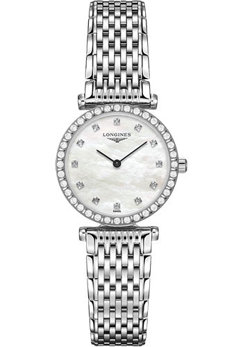 Longines Watches - La Grande Classique de Longines 24 mm - Quartz - Steel With Diamonds - Bracelet - Style No: L4.341.0.80.6