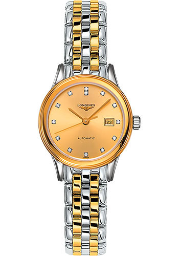 Longines Watches - Flagship 30 mm - Steel And Yellow PVD - Bracelet - Style No: L4.374.3.37.7