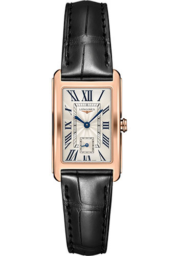 Longines Watches - DolceVita 23.30 X 37 mm - Quartz - Pink Gold - Alligator Strap - Style No: L5.512.8.71.0