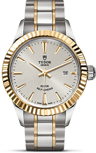Tudor Watches - Style 28 mm - Steel and Gold - Fluted Bezel - Bracelet - Style No: M12113-0003
