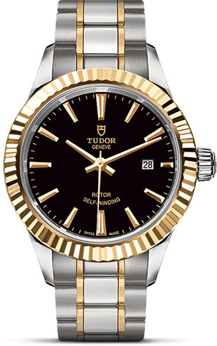 Tudor Watches - Style 28 mm - Steel and Gold - Fluted Bezel - Bracelet - Style No: M12113-0005