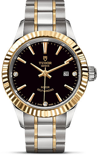 Tudor Watches - Style 28 mm - Steel and Gold - Fluted Bezel - Bracelet - Style No: M12113-0011