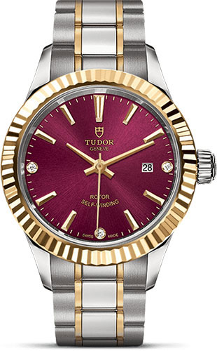 Tudor Watches - Style 28 mm - Steel and Gold - Fluted Bezel - Bracelet - Style No: M12113-0015