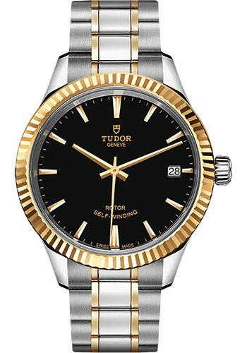 Tudor Watches - Style 34 mm - Steel and Gold - Fluted Bezel - Bracelet - Style No: M12313-0005