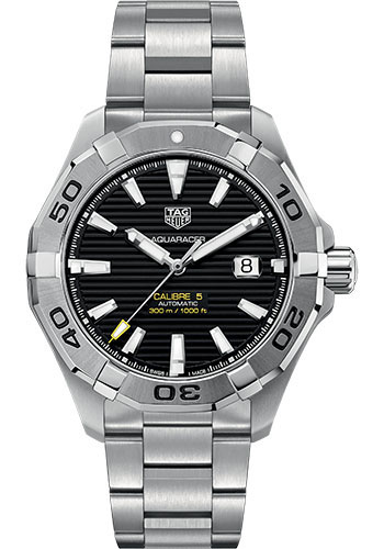 Tag Heuer Watches - Aquaracer Automatic 43 mm - Steel - Bracelet - Style No: WAY2010.BA0927