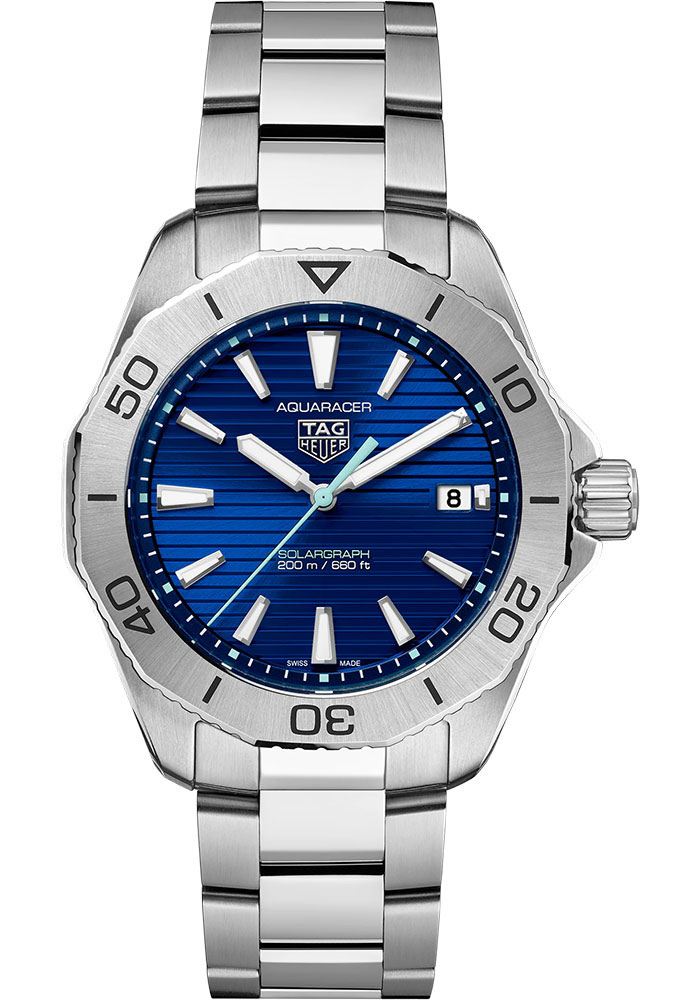 Tag Heuer Watches - Aquaracer PROFESSIONAL 200 SOLARGRAPH Quartz 40 mm - Steel - Bracelet - Style No: WBP1113.BA0000