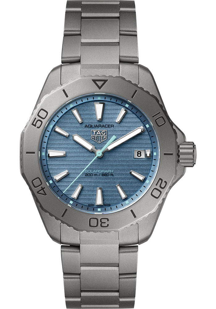 Tag Heuer Watches - Aquaracer Professional 200 Solargraph Quartz 40 mm - Titanium - Bracelet - Style No: WBP1182.BF0000