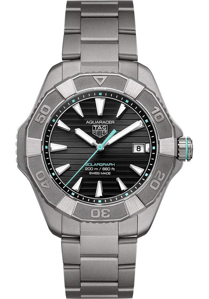 Tag Heuer Watches - Aquaracer Professional 200 Solargraph Quartz 40 mm - Titanium - Bracelet - Style No: WBP1184.BF0008