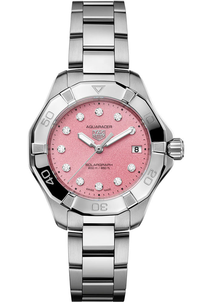 Tag Heuer Watches - Aquaracer Professional 200 Solargraph Quartz 34 mm - Steel - Bracelet - Style No: WBP1318.BA0005