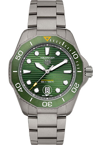 Tag Heuer Watches - Aquaracer Professional 300 Automatic 43 mm - Titanium - Bracelet - Style No: WBP208B.BF0631