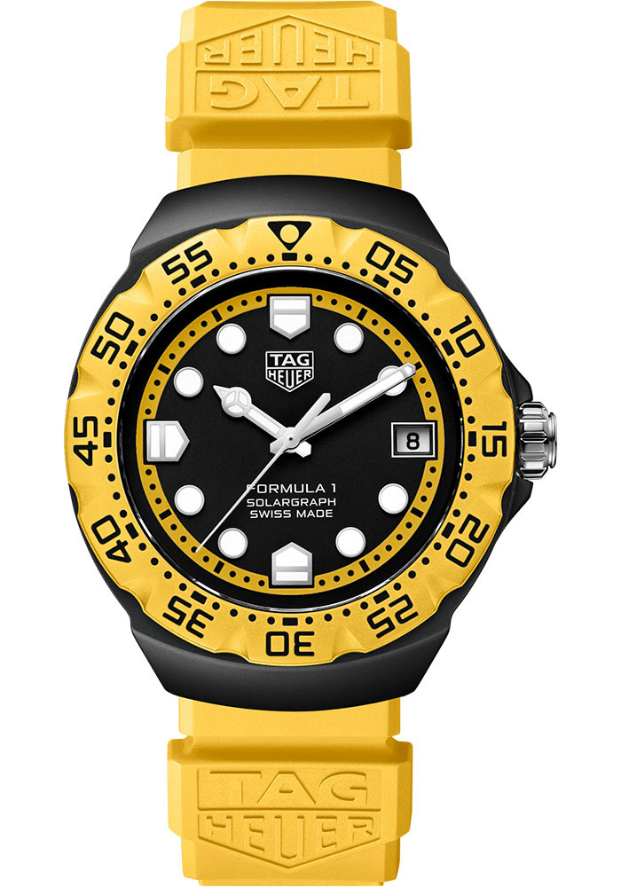 Tag Heuer Watches - Formula 1 Solargraph Quartz 38 mm - Steel DLC - Rubber Strap - Style No: WBY1117.FT8087