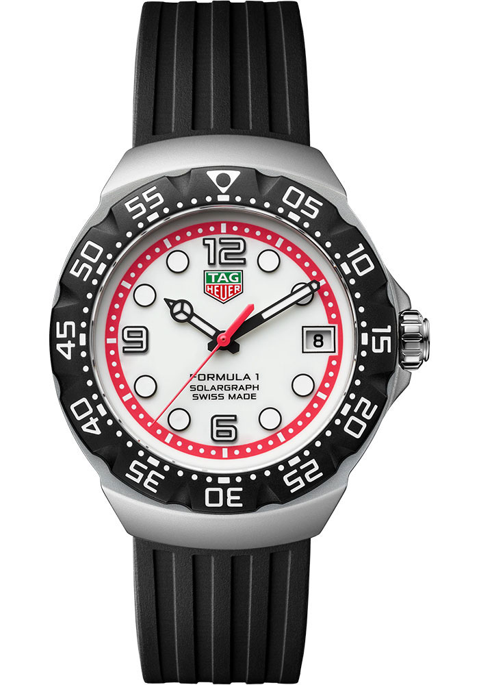 Tag Heuer Watches - Formula 1 Solargraph Quartz 38 mm - Steel - Rubber Strap - Style No: WBY111A.FT8106