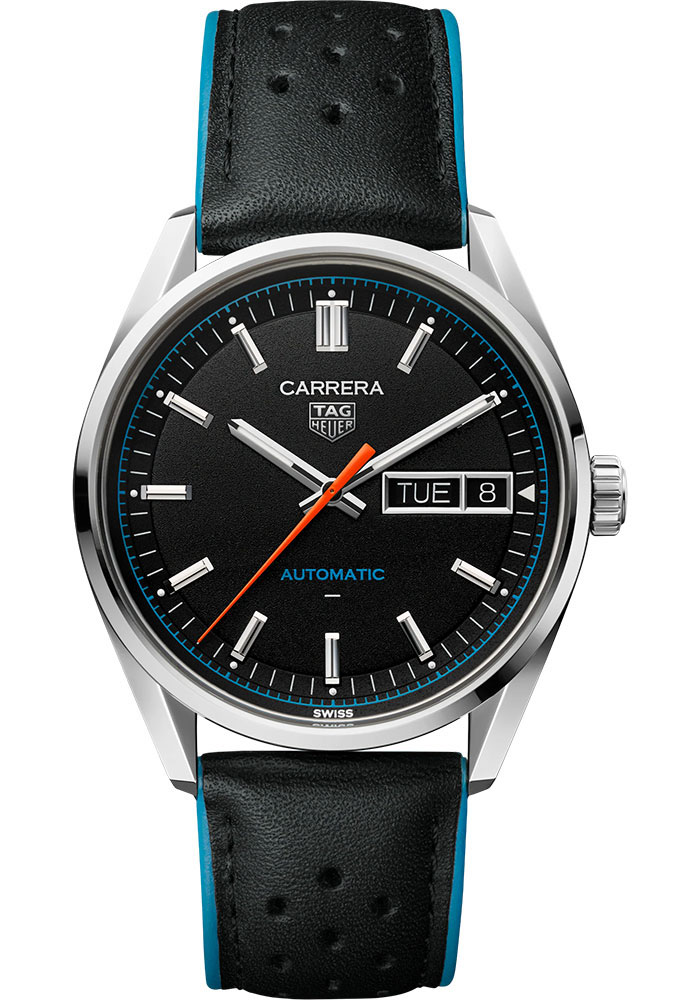 Tag Heuer Watches - Carrera Day-Date Automatic 41 mm - Steel - Leather Strap - Style No: WDA2110.FC6614