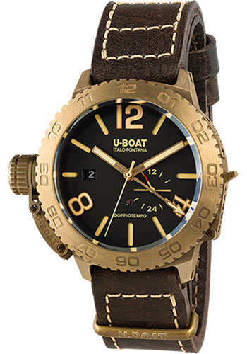 U-Boat Watches - Dual Time 46mm - Bronze - Style No: 9008