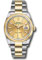 Rolex Datejust 36 Steel and Yellow Gold - Domed Bezel - Oyster Style No: 126203 chio