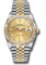 Rolex Datejust 36 Steel and Yellow Gold - Fluted Bezel - Jubilee Style No: 126233 chij