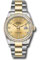 Rolex Datejust 36 Steel and Yellow Gold - Diamond Bezel - Oyster Style No: 126283RBR chdo