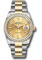 Rolex Datejust 36 Steel and Yellow Gold - Diamond Bezel - Oyster Style No: 126283RBR chio