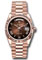 Rolex Day-Date 36 Everose Gold - Fluted Bezel - President Style No: 128235 brobdrp