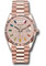 Rolex Day-Date 36 Everose Gold - Fluted Bezel - President Style No: 128235 dprsp